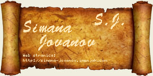 Simana Jovanov vizit kartica